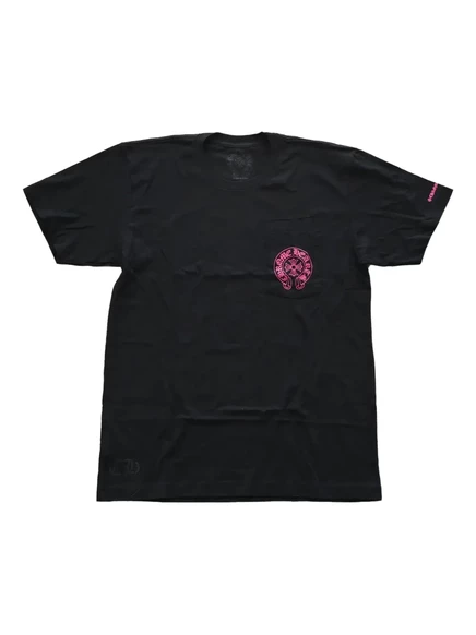 Мужская футболка Chrome Hearts с принтом подковы, чёрная