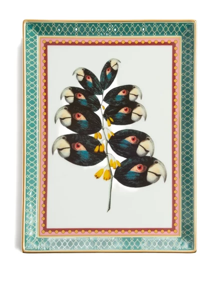 Декоративный поднос La Doublej Parrotstem 21 × 16 см, белый
