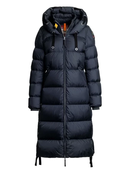 Длинное пуховое пальто с капюшоном от Parajumpers Panda blue