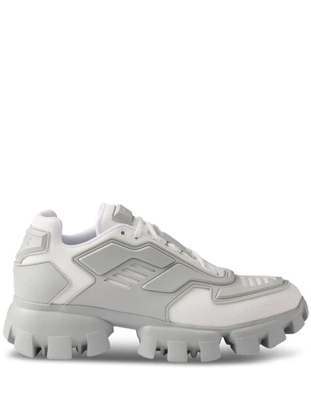 Кроссовки на платформе и подошве Prada Cloudbust white