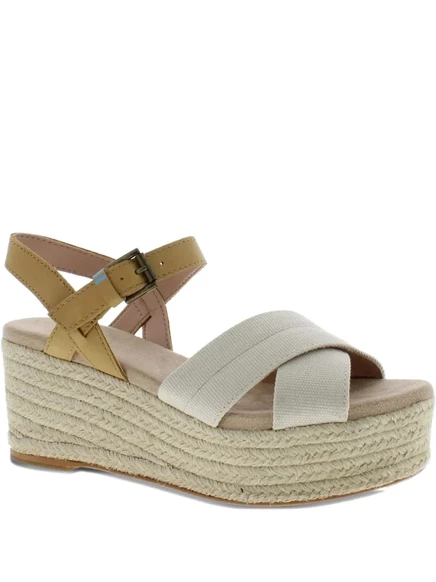 Женские босоножки TOMS Wilow на танкетке, белые