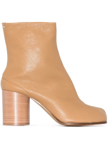 Женские ботильоны Maison Margiela Tabi 80 мм, миндально-коричневые