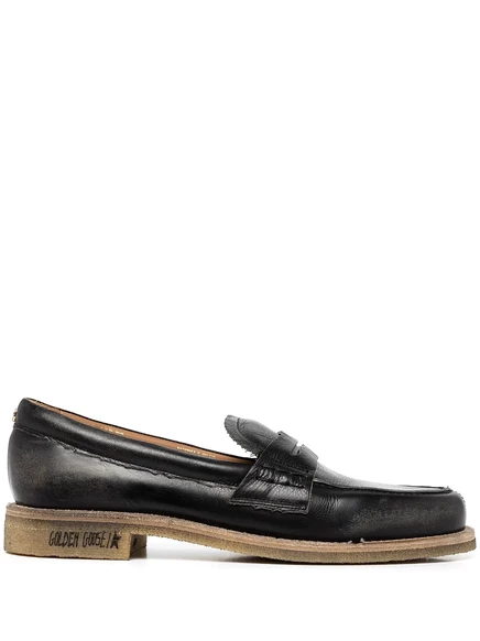 Мужские кожаные лоферы Golden Goose, черные