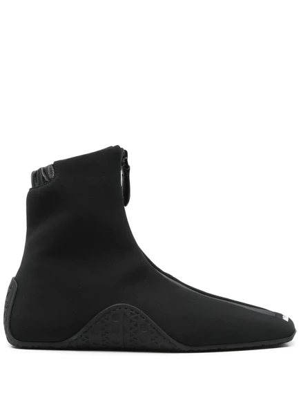 Женские высокие кроссовки Alaïa из трикотажа, черные