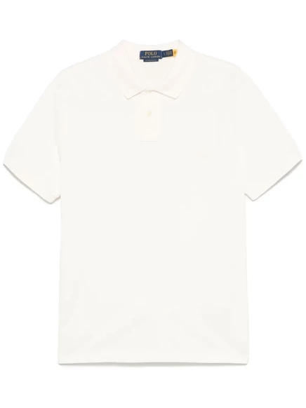 Мужское поло Polo Ralph Lauren из хлопка, кремовое