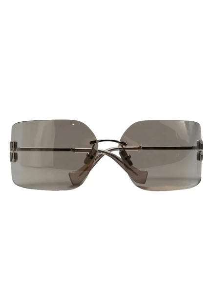 Унисекс солнечные очки Miu Miu Eyewear, серебристые