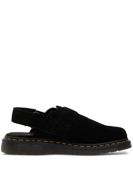 Мужские мюли Dr. Martens из замши с пряжкой, черные