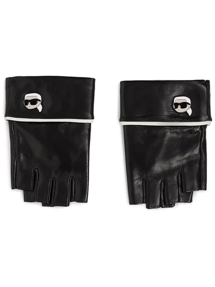 Женские перчатки Karl Lagerfeld Ikon из козьей кожи, черные