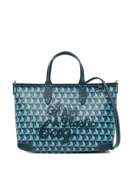 Женская сумка-тоут Anya Hindmarch XS I Am A Plastic, темно-синяя