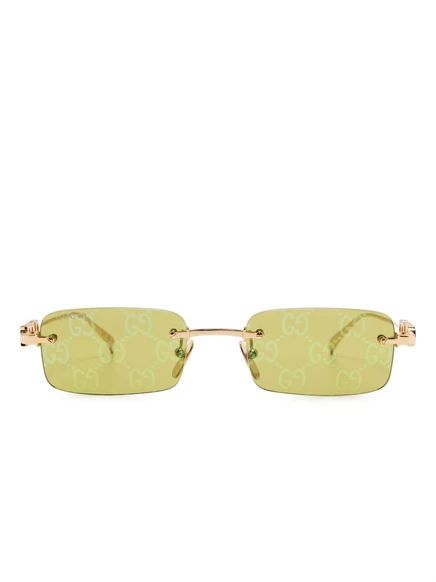 Солнцезащитные очки Gucci Eyewear без оправы, золотистые
