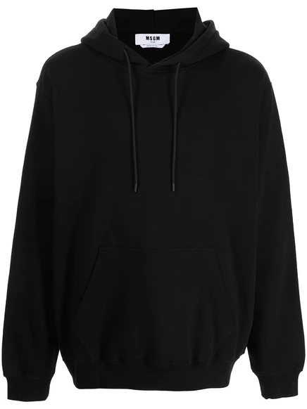 Мужское худи MSGM с логотипом, черное