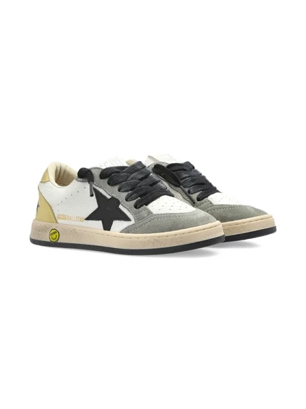 Кроссовки Golden Goose Kids Ball Star, украшенные звездами grey