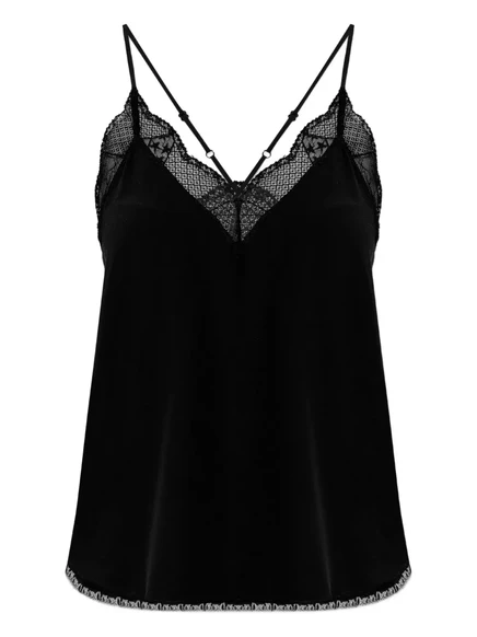 Женская камисоль Zadig & Voltaire с кружевом, черная