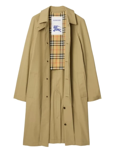 Мужское пальто Burberry однобортное, бежевое