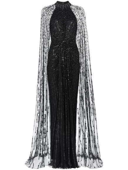 Женское платье Jenny Packham Cairo макси, чёрное