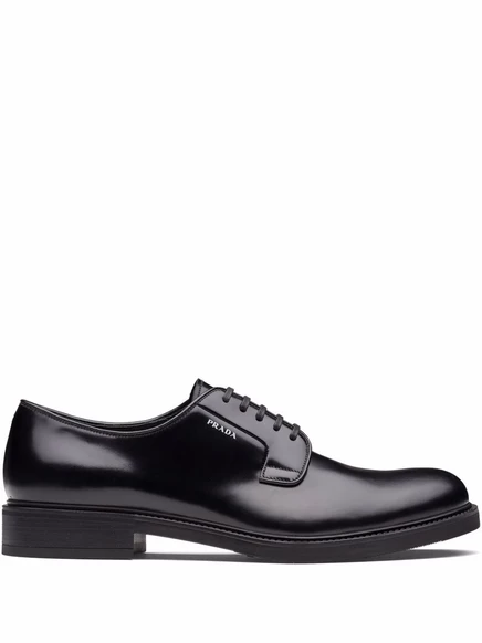 Туфли-дерби из матовой кожи Prada black