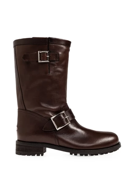 Женские сапоги Jimmy Choo Biker Mid, коричневые