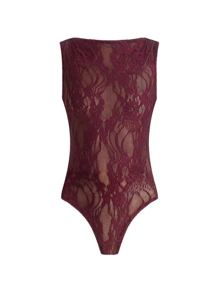 Женское боди Manière De Voir Rhonda с кружевом, красное