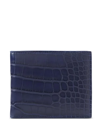Мужской бумажник Ralph Lauren Purple Label из кожи аллигатора, синий