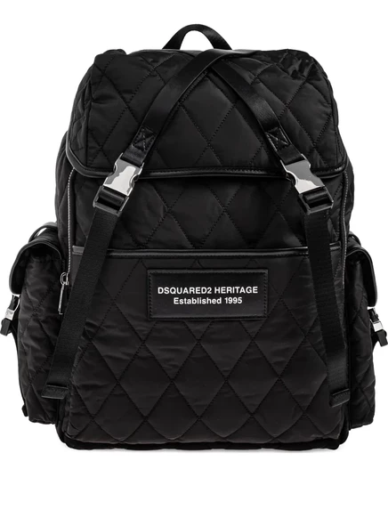 Мужской рюкзак DSquared2 стеганый, черный