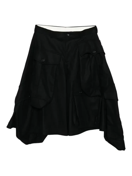 Мужские шорты Comme des Garons Homme Plus асимметричные, черные