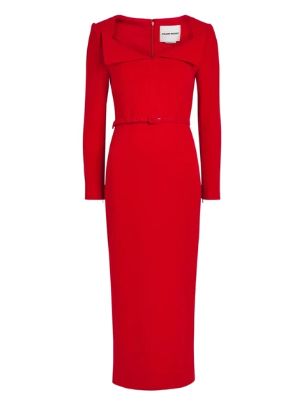 Женское платье Roland Mouret с поясом, красное