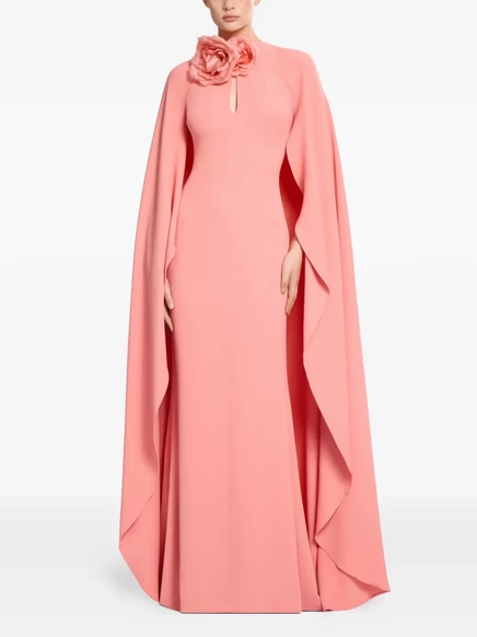 Женское платье Elie Saab вечернее с кейпом, розовое