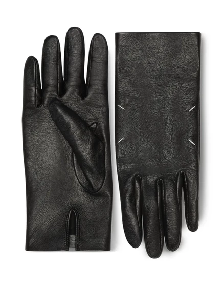 Женские перчатки Maison Margiela ягнячья кожа, черные