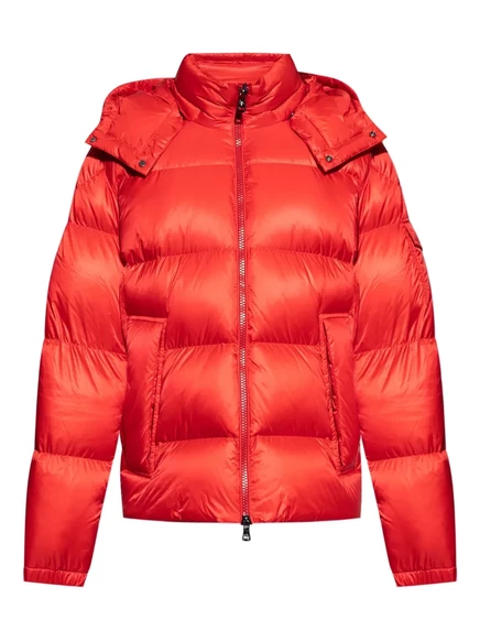 Стеганая куртка Moncler с капюшоном red