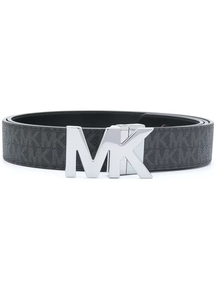 Мужской двусторонний ремень Michael Kors с пряжкой-логотипом, черный
