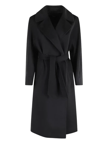 Женское двубортное пальто Weekend Max Mara Resin, черное