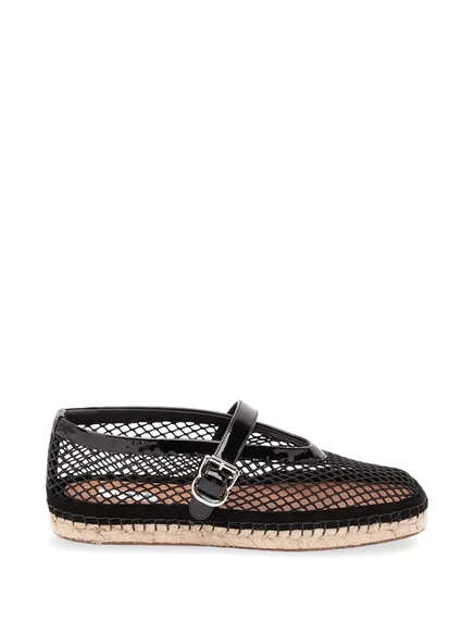 Женские эспадрильи Alaïa из сетки и лаковой кожи, белые
