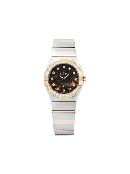 Женские часы Omega Constellation 28 мм, розовое золото, коричневый