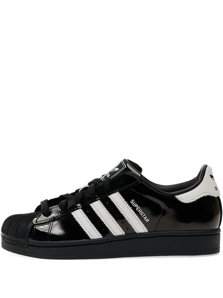 кроссовки adidas Superstar с круглым носком и логотипом в 3 полосы black