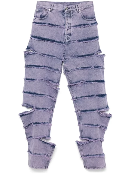 Мужские джинсы Off-White Punk Striped, фиолетовые
