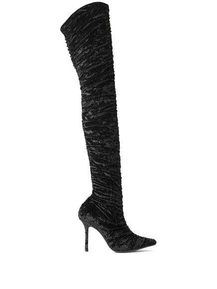 Женские сапоги Jimmy Choo 100 мм, чёрные