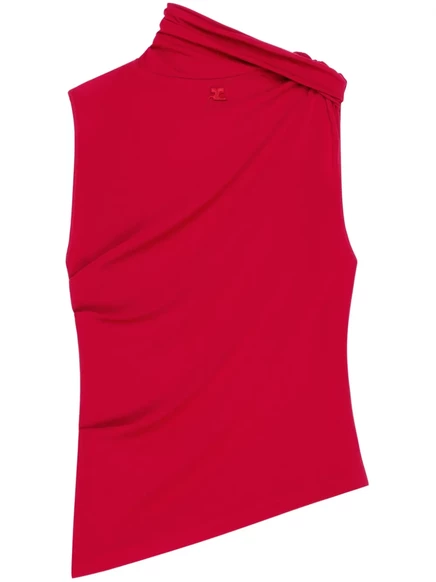 Асимметричный трикотажный топ Courrèges  red