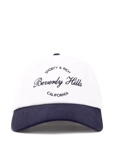 Кепка Sporty & Rich Beverly Script хлопковая, белая