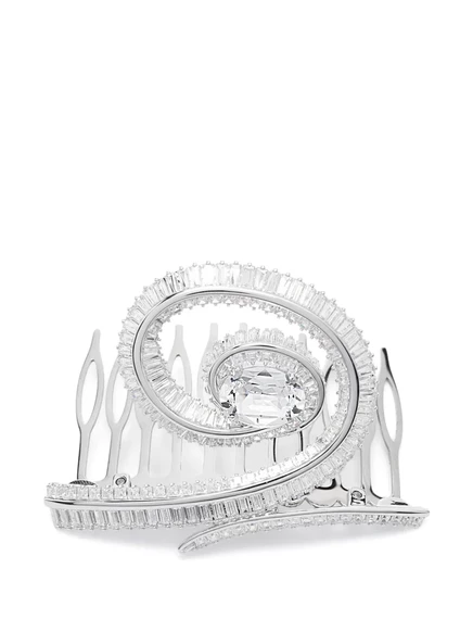 Женская заколка swarovski с кристаллами, серебристая