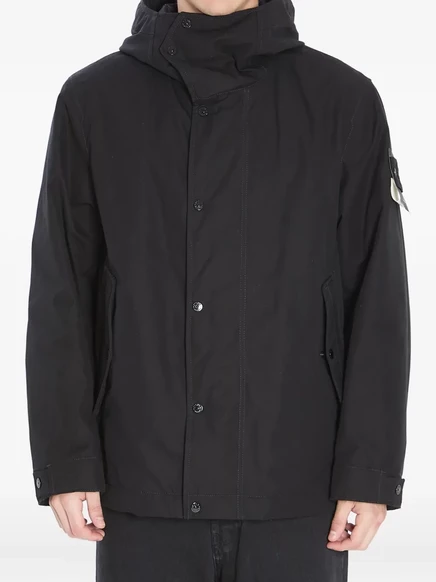 Парка с капюшоном Stone Island Ghost Piece black