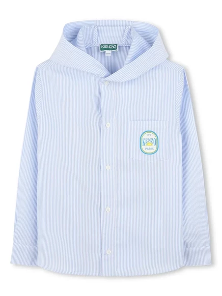 Рубашка с капюшоном для мальчиков KENZO KIDS, синяя