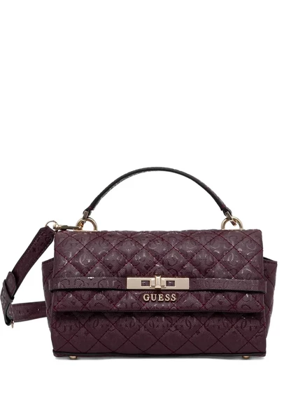 Женская сумка-тоут Guess USA Idra стеганая, винная
