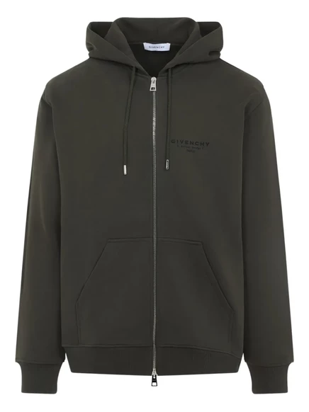 Мужское худи Givenchy с вышивкой логотипа, хаки