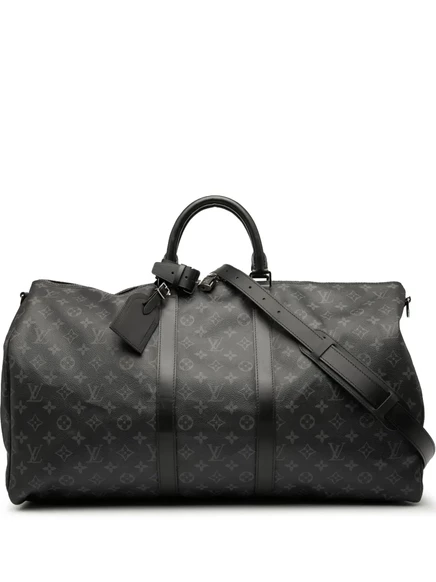 Дорожная сумка Louis Vuitton Pre-Owned Keepall 55 с монограммой, черная