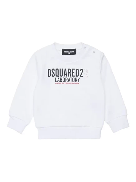 Свитшот для младенцев DSQUARED2 Kids Laboratory, белый