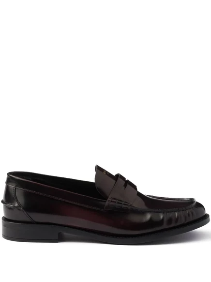 Кожаные мокасины Prada red
