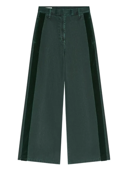 Женские джинсы Dries van Noten с боковой полосой, зеленые