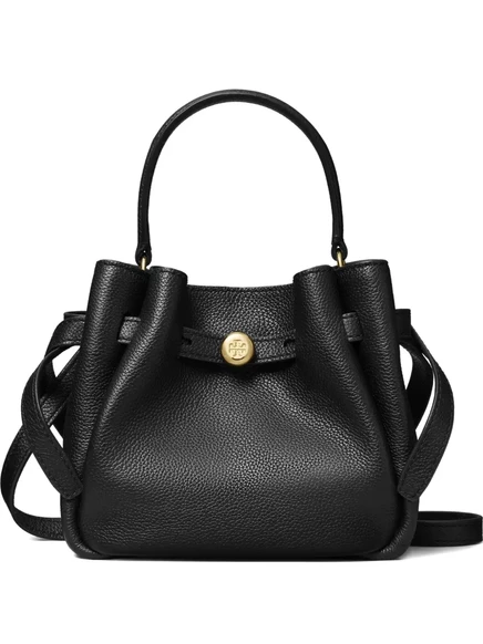 Женская сумка-ведро Tory Burch Mini Romy, черная