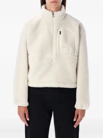 Пуловер из ткани с экстремальным ворсом The North Face на молнии до половины длины neutrals