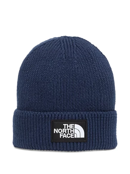 Унисекс шапка The North Face с отворотом и нашивкой, синяя